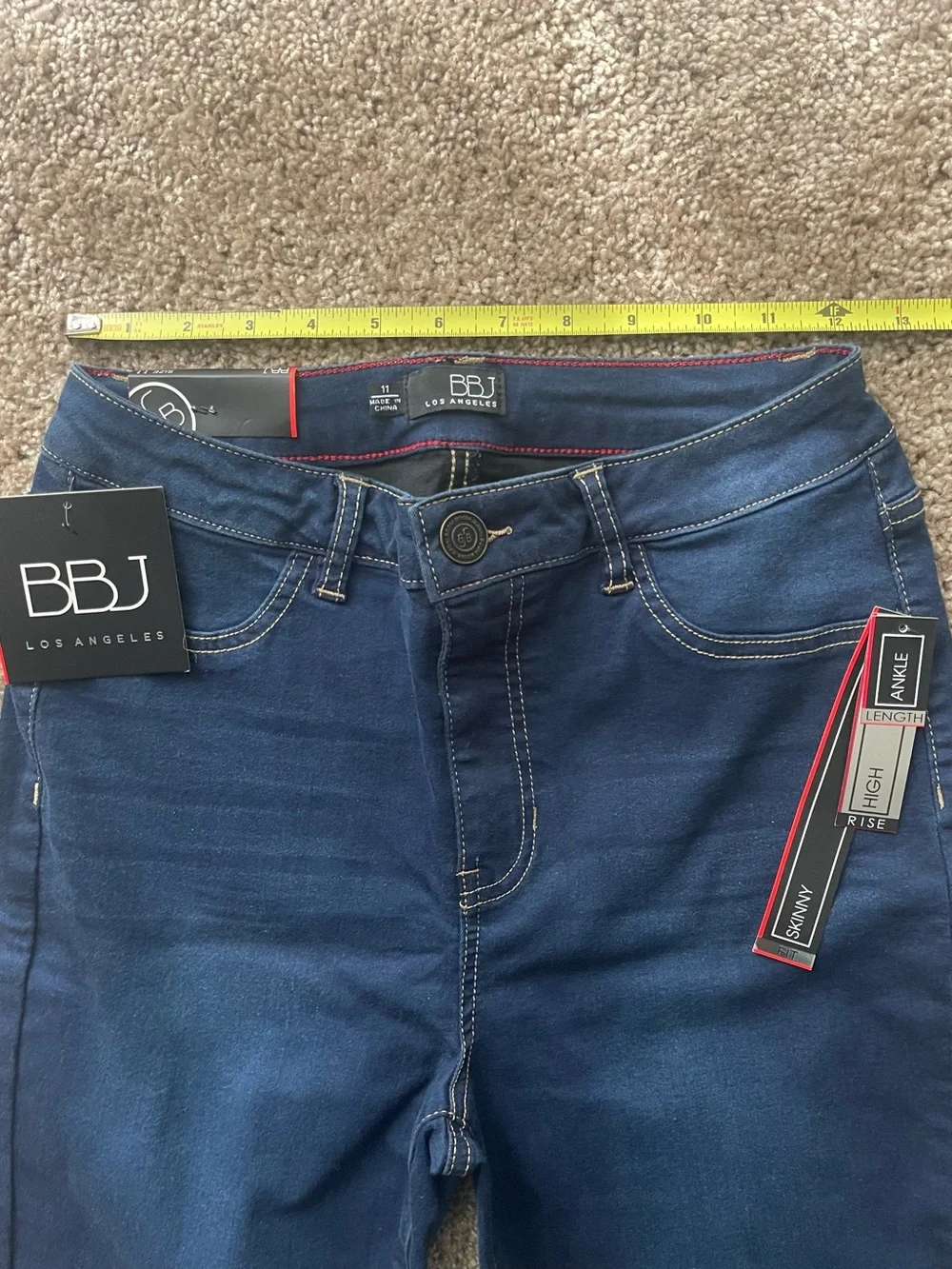 NWT BBJ Boom Boom Jeans High Rise Skinny Ankle Dark Wash Size 11